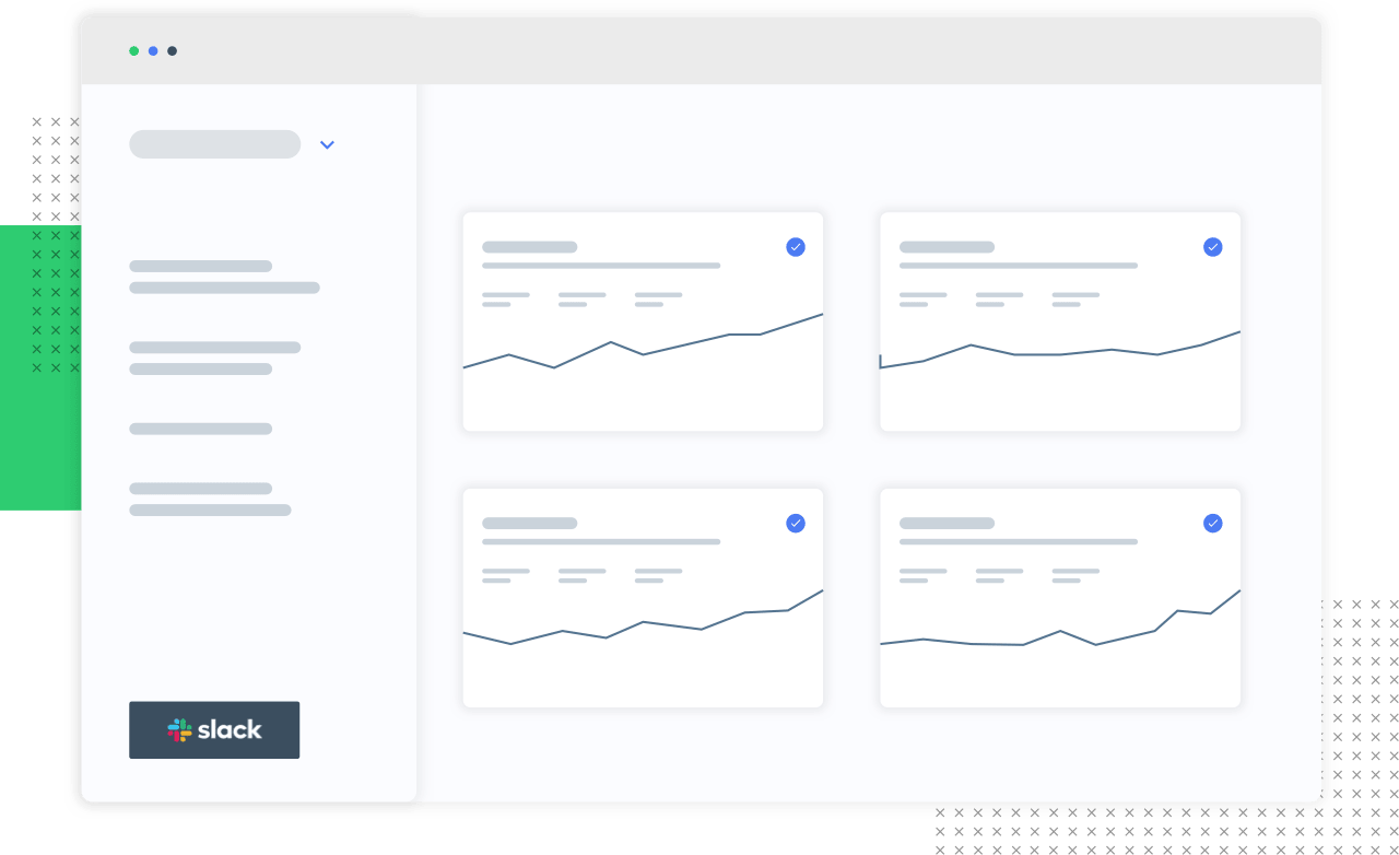 An illustration of a web dashboard with graphs and illegible text